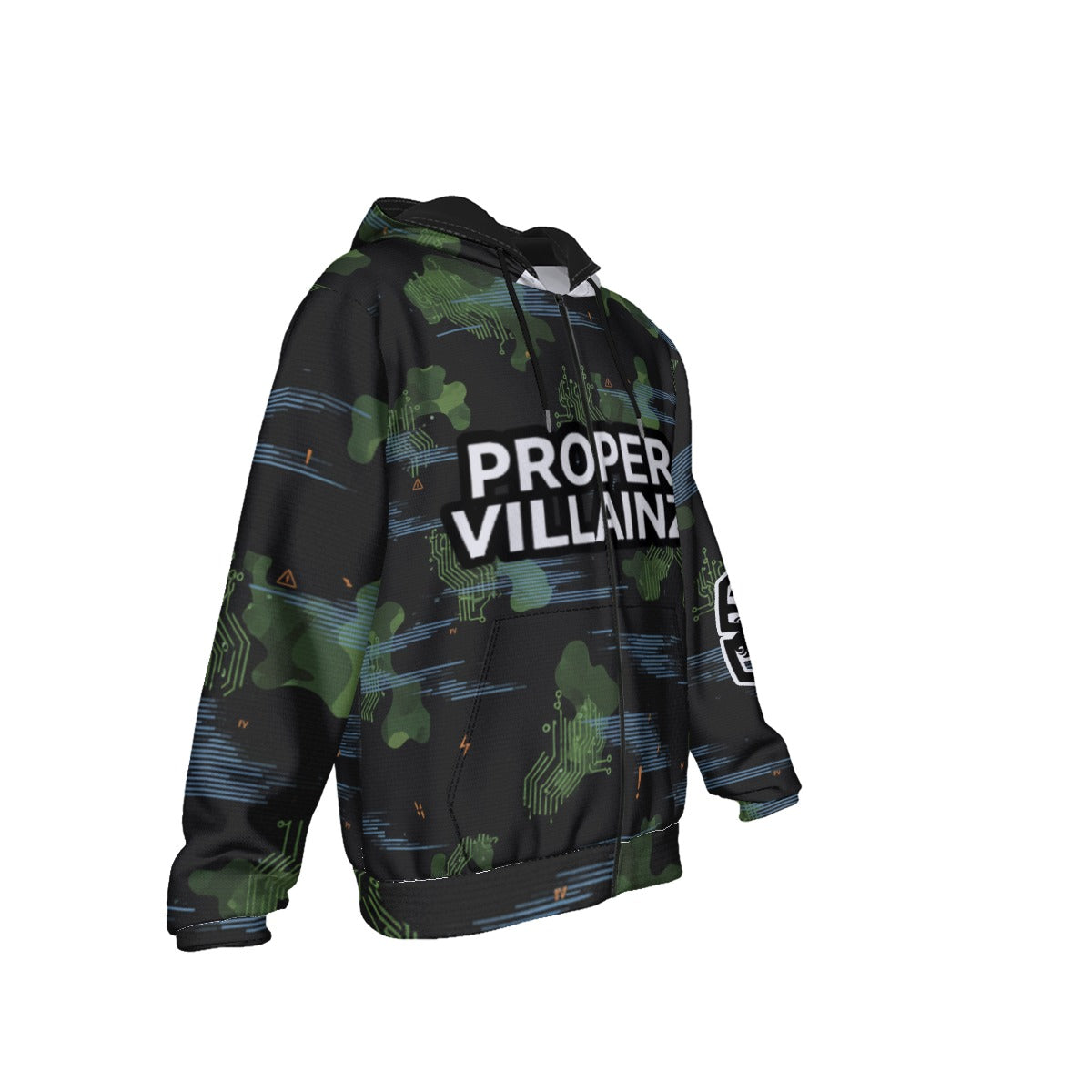 Proper Villainz Digital Warfare Zip-Up Hoodie
