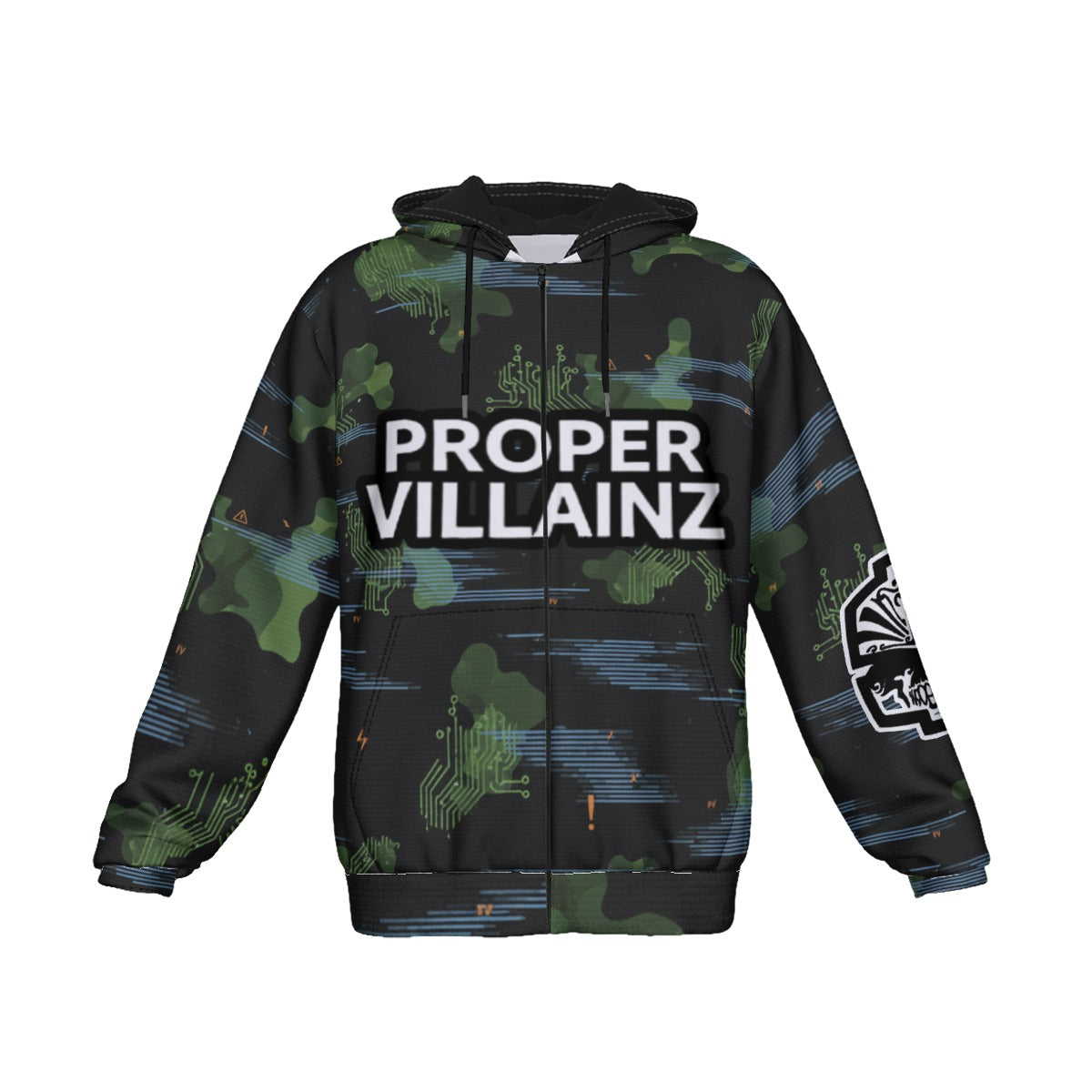 Proper Villainz Digital Warfare Zip-Up Hoodie
