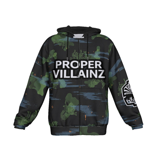 Proper Villainz Digital Warfare Zip-Up Hoodie