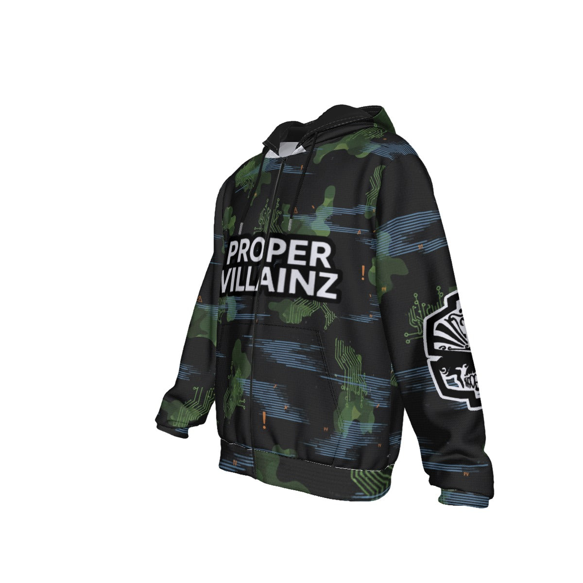 Proper Villainz Digital Warfare Zip-Up Hoodie